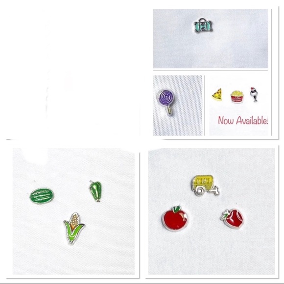 LC-#11 (4X) Food & Travel locket charms - Picture 8 of 9